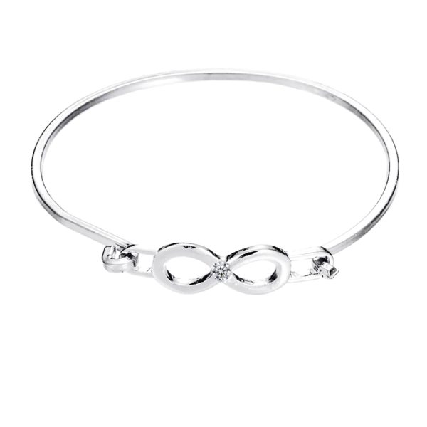 Infinity Bangle Bracelet with Swarovski Crystal – Gemnations