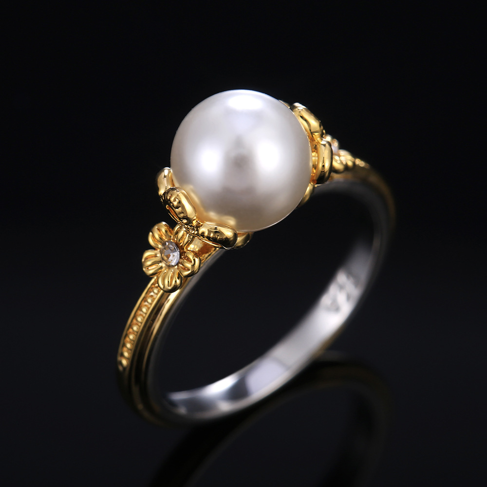 White on sale golden ring