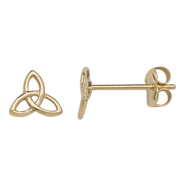 9ct Gold Trinity 6mm Stud Earrings